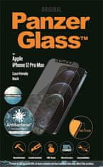 PanzerGlass zaščitno steklo za iPhone 12 Pro Max, CF Anti Glare, kaljeno, črno