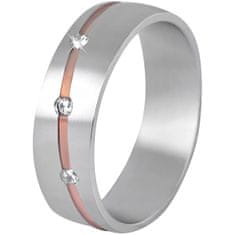 Beneto Ženski dvodelni poročni prstan iz jekla SPD07 (Obseg 56 mm)