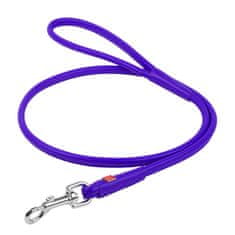 WAUDOG Okrogel vijoličen usnjen pasji povodec kratek 122 cm 4 mm vijolična