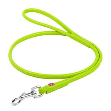 WAUDOG Okrogel usnjen povodec za zelenega psa 122cm