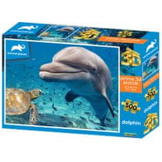 Prime 3D sestavljanka 3D - delfini, 500 kosov, 61x46 cm