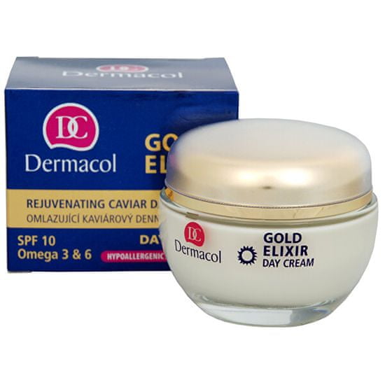Dermacol Pomlajevalna dnevna krema s kaviarjem SPF 10 ( Gold Elixir Day Cream) 50 ml