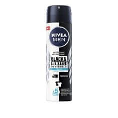 Nivea Antiperspirant Spray nevidno črno-beli Fresh moške (Anti-Perspirant For Men ) 150 ml