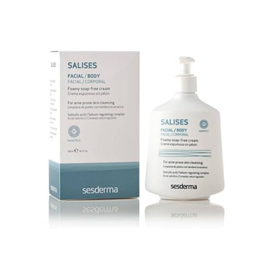 Sesderma Salises antibakterijski gel za obraz in telo Salises (Foamy Soap-Free Cream) 300 ml