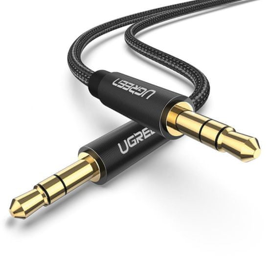 Ugreen AUX avdio kabel, 3.5 mm, 2 m, črn