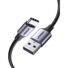 Ugreen USB-A na USB-C kabel, 25 cm, črn