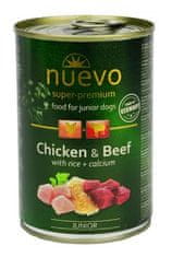 Nuevo dog Junior piščanec in govedina konz. 400g