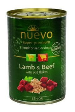 Nuevo dog Senior Jagnječje meso z ovseno kašo konz. 400g