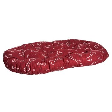 Ovalni bombažni vzglavnik. Kost bordo/bela 60 cm