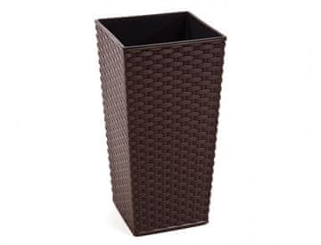 eoshop Pokrov za cvetlični lonec FINEZIA RATAN plastike 19x19x36cm