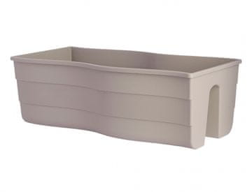 WAVE plastična skrinja za ograjo 60 cm, rjavo-siva