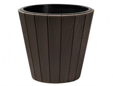 eoshop Pokrov za cvetlični lonec LESENA plastika d39x37cm