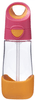 otroška steklenica s slamico, roza/oranžna