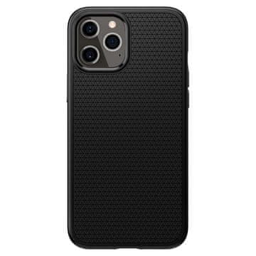 Spigen Liquid Air silikonski ovitek za iPhone 12 / 12 Pro, črna