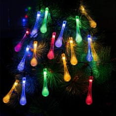 Bezdoteku LEDSolar 20 božič sončna veriga kapljice večbarvni, iPRO, 2W, barvita