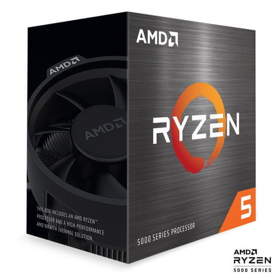 AMD Ryzen 5 5600X procesor, 6 jeder, 12 niti, Wraith Stealth hladilnik, 65 W (100-100000065BOX)