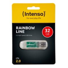 Intenso Rainbow Line USB spominski ključ, USB 2.0, 32 GB, prozoren