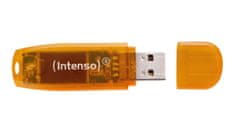 Intenso Rainbow Line USB spominski ključ, USB 2.0, 64 GB, oranžen