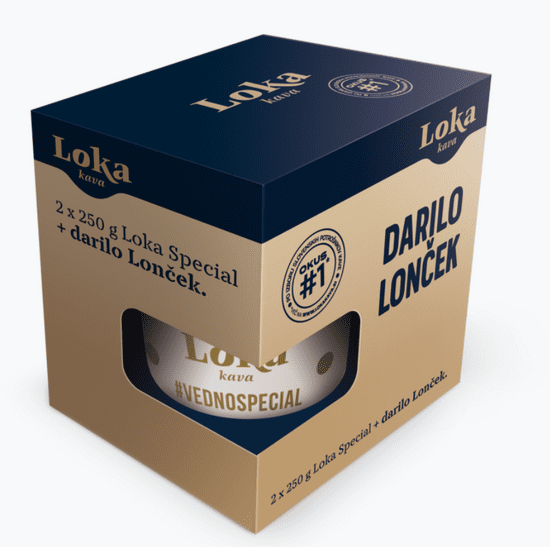 Loka kava Special darilno pakiranje, 2 x 250 g + lonček