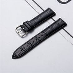4wrist Leather strap with crocodile pattern - Black (Širina 20 mm)