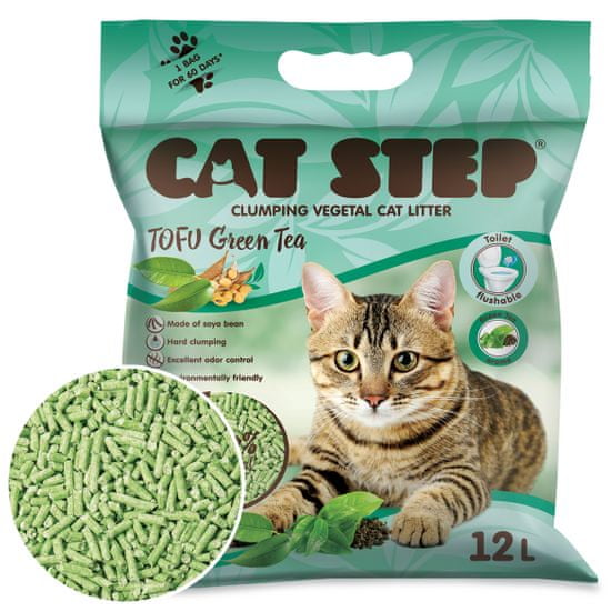 CAT STEP Tofu Green Tea posip za mačji wc, 5,4 kg