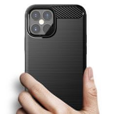MG Carbon Case Flexible silikonski ovitek za iPhone 12 Pro Max, črna