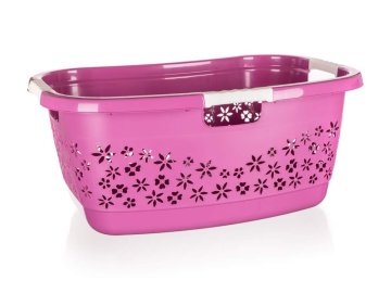 keeeper košara za perilo, 49 l, 65 x 45 x 28,5 cm, perforirana, malina