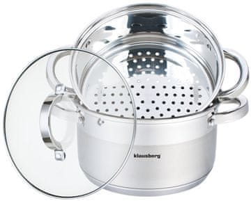KINGHoff Klausberg parni lonec 4 elementi 20 cm kb-7139
