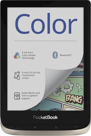 PocketBook Color elektronski bralnik, 15.24 cm (6"), 16 GB, Wi-Fi, Bluetooth, srebrn