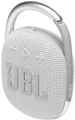 JBL Clip 4 prenosni zvočnik, bel