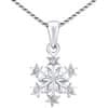 Srebrna ogrlica Snowflake ZTJ81189VSW (verižica, obesek)