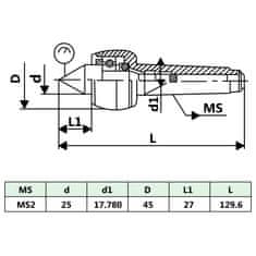 shumee Vrtljiva centrirna konica MT2