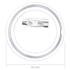 Vidaxl Gumbi za značke s priponkami 100 kompletov akril 44 mm
