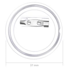 Vidaxl Gumbi za značke s priponkami 100 kompletov akril 37 mm
