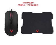 Omega VSETMPX6 Pro Gaming optična miška, 6 tipk + Gaming podloga za miško