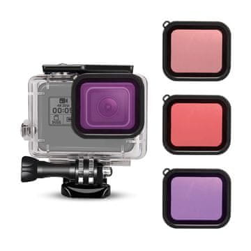 GoSport Komplet barvnih filtrov z vodoodpornim ohišjem za Hero 7/6/5 Black