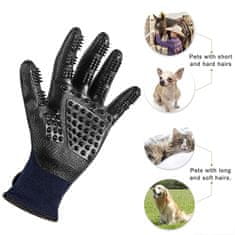 Pawly Rokavice za nežno, učinkovito česanje in odstranjevanje mačje ali pasje dlake, 5-prstna krtača v obliki rokavice za boljši oprijem, idealna nega za hišne ljubljenčke, PawlyPremiumDUO