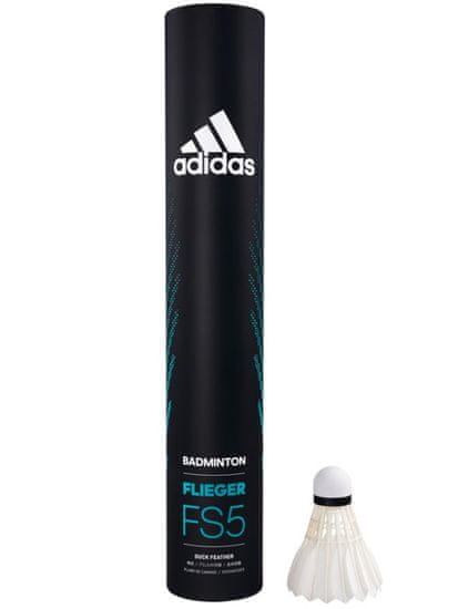 Adidas Flieger FS5 set žogic za badminton, 12 kosov, pernate, bele