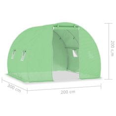 Vidaxl Rastlinjak 6 m2 3x2x2 m