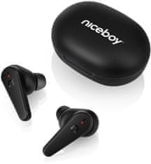 Niceboy HIVE Pins 2 ANC brezžične slušalke, črne - odprta embalaža