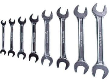 Extol Craft Ploski ključi (6108B) komplet 8 kosov: 6x7, 8x9, 10x11, 12x13, 14x15, 16x17, 18x19, 20x22 mm, širine 80 cm.