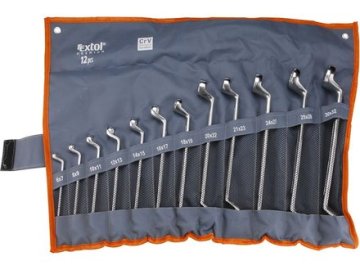 Extol Premium Ključi Extol Premium (6233) komplet 12 kosov, 6x7, 8x9, 10x11, 12x13, 14x15, 16x17, 18x19, 20x22, 21x23, 24x27, 25x28, 30x32mm, CrV