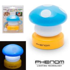 PHENOM 2x otroška baterijska svetilka v obliki gobe modra