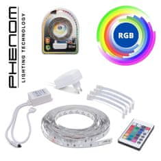 PHENOM RGB LED trak 5m 5050 7,2W/m s kontrolerjem in napajalnikom