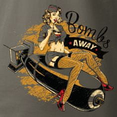ANTONIO Majica z seksi letalska ženska nose art BOMBS AWAY, S