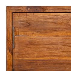 Vidaxl Stenska TV omarica 90x30x30 cm trdna tikovina
