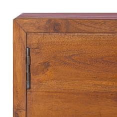 Vidaxl Stenska TV omarica 135x30x30 cm trdna tikovina