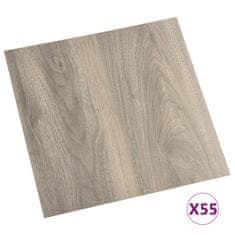 Vidaxl Samolepilne talne plošče 55 kosov PVC 5,11 m2 taupe