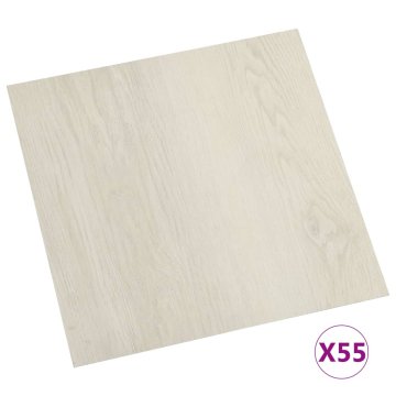 Vidaxl Samolepilne talne plošče 55 kosov PVC 5,11 m2 bež
