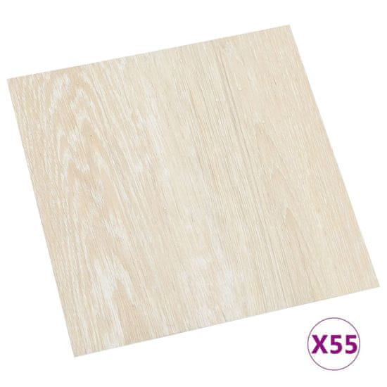 Vidaxl Samolepilne talne plošče 55 kosov PVC 5,11 m2 bež